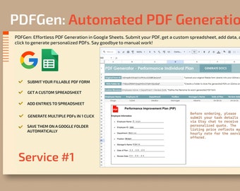Automated PDF Form Generation: Google Sheets Integration