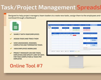 Task Management Google Sheet: Employee Task Tracker (Online Tool)