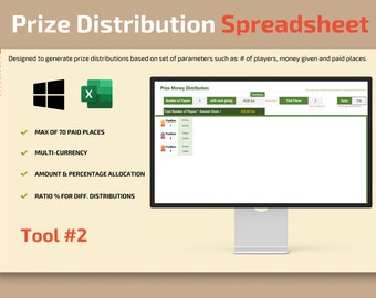 Prize Pool Distribution Excel Template: Tournament Tool