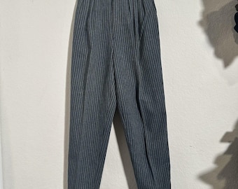 1980年代のヴィンテージ J. Wilkins レディース パンツ スモール ハイウエスト ストライプ