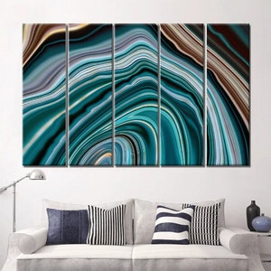 Teal Marble Art | Teal Wall Decor | Teal Hanging | Teal Painting | Teal Print | Teal Abstract | Teal Agate Art | Teal Art