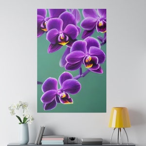 Canvas Wrap, Orchids Wall Art, Orchids Art, Purple Orchids Art, Orchids Wall Hanging, Orchid Wall Art, Orchid Decor, Orchid Wall Hanging