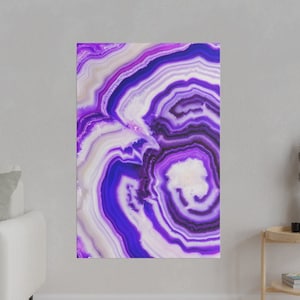 Canvas Wrap, Leinwanddruck, Lila Achat Kunst, Lila Wandkunst, Marmor Wandkunst, Achat Wandkunst, Geode Wandkunst, Lila Wandbehang