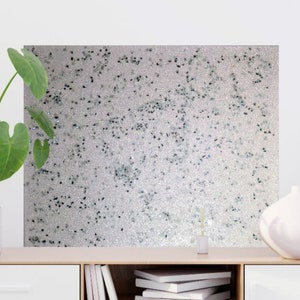Glam White Glitter Glass Painting, White Wall Art, Bling Sparkly Decor, Abstract Modern Art, Sparkly Handmade Art Hanging 16 x 20