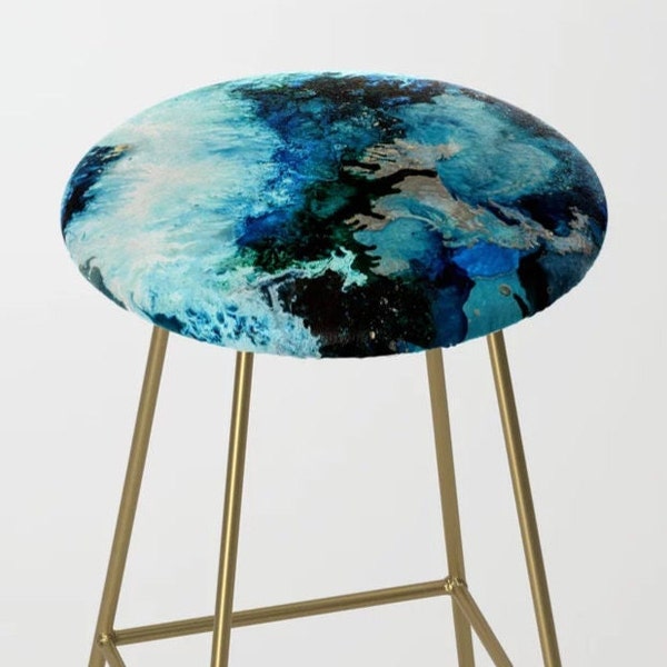 Blue Bar Stools Etsy