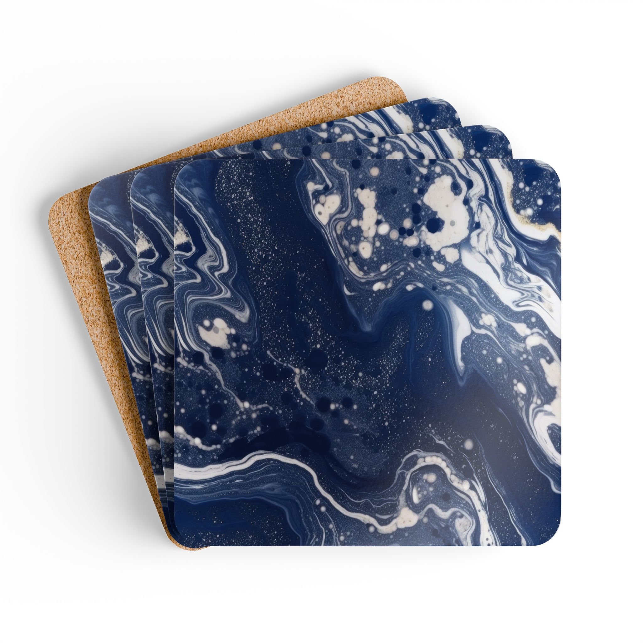 Set Sottobicchieri Regalo Set Di 6 Sottobicchieri In Marmo Blu Con
