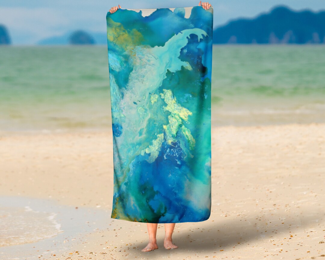 Turquoise Bath Towel Soft Towel Turquoise Beach Towel Etsy