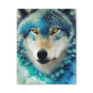 Turquoise Wolves Wolf Art, Wolf Canvas Print, Wolf Art Print, Wolf Painting, Turquoise ...