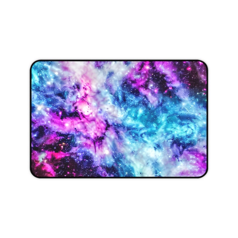 Galaxy Desk Mat, Turquoise Desk Mat, Purple Desk Mat, Space Desk Mat, Stars Desk Mat, Sky Desk Mat, Nebula Desk Mat image 7