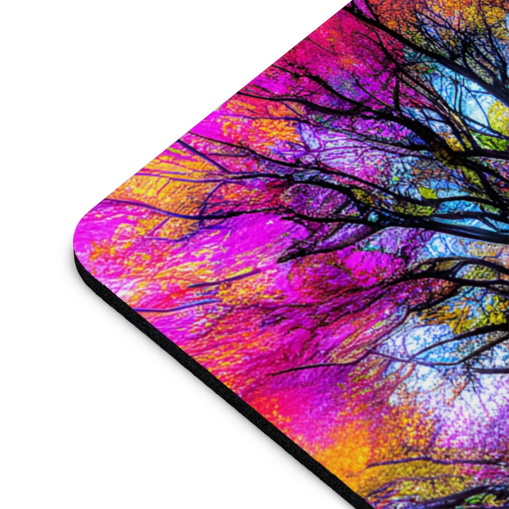 Mouse Pad, Tree Mouse Pad, Tree Mousepad, Colorful Mouse Pad, Colorful ...
