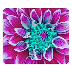 Muismat, Dahlia muismat, Dahlia muismat, roze muismat, roze muismat, turquoise muismat, bloem muismat, bloemenmuismat