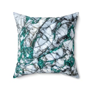 Green Marble Throw Pillow, Marble Throw Pillow, Green Throw Pillow, Green Accent Pillow, Marble Accent Pillow, Teal Throw Pillow