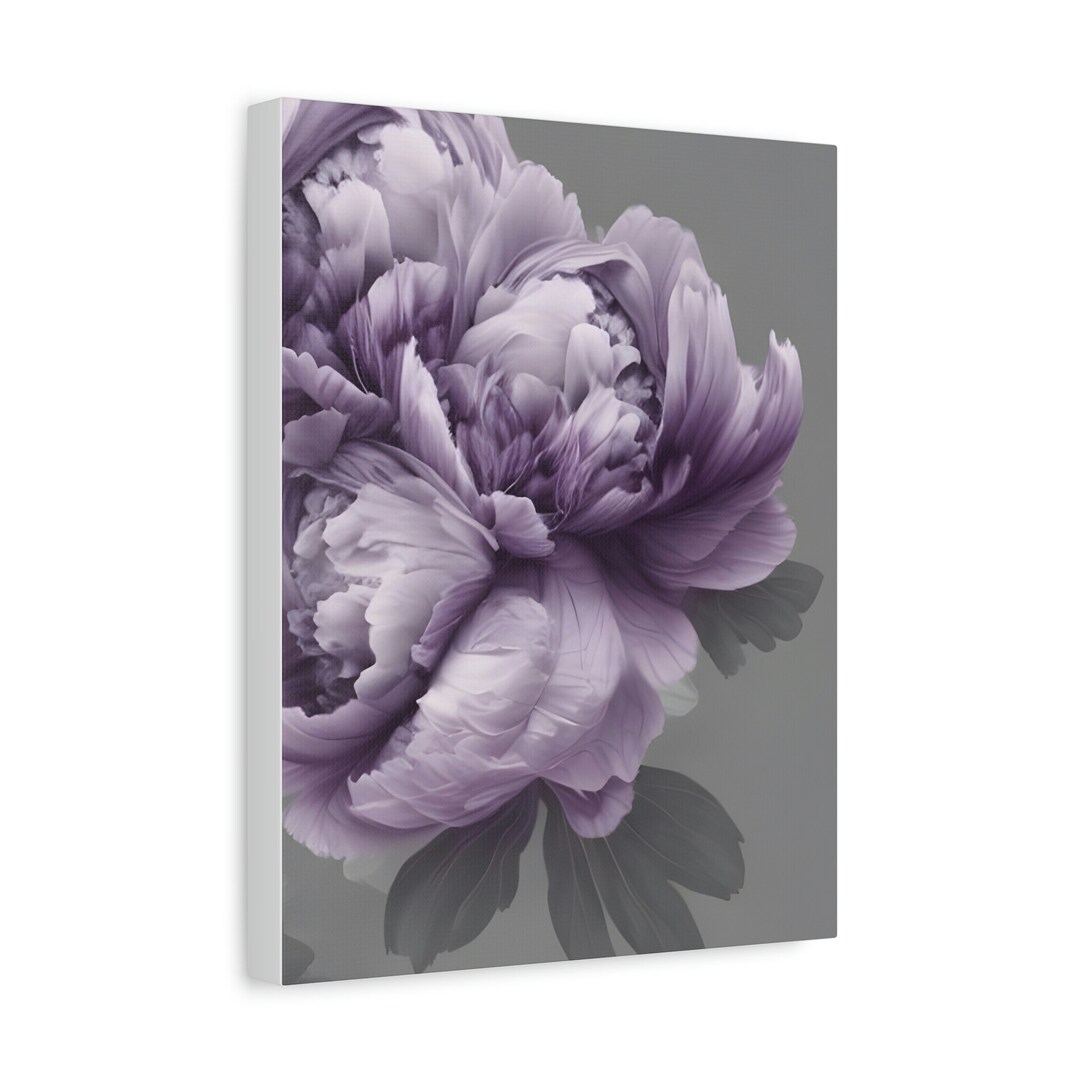 Lavender Peonies Art Peony Art Lavender Art Purple Gray Art