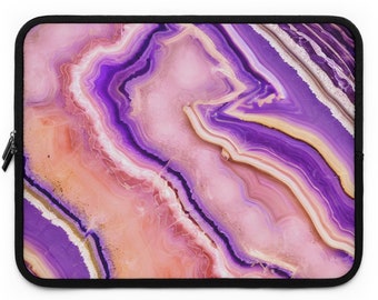 Marble Laptop Sleeve, Pink Laptop Sleeve, Purple Laptop Sleeve, Agate Laptop Sleeve, Geode Laptop Sleeve, Pink Marble Laptop