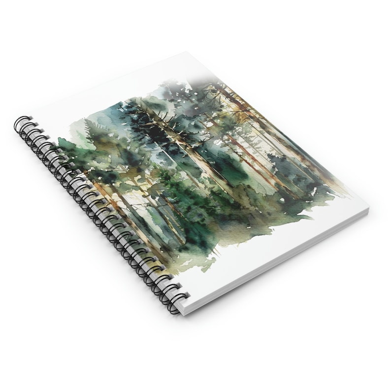 Forest Notebook, Trees Notebook, Pine Notebook, Nature Notebook, Green ...