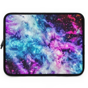 Galaxy Laptop Sleeve, Turquoise Laptop, Space Laptop Sleeve, Nebula Laptop, Galaxies Laptop, Purple Laptop Sleeve, Stars Laptop Sleeve