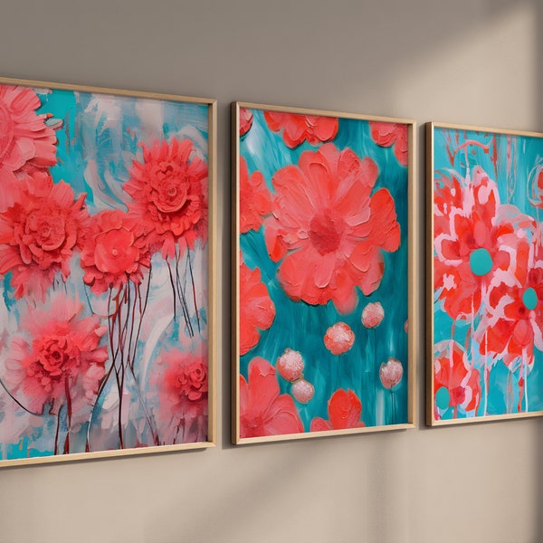 Coral Wall Art Etsy