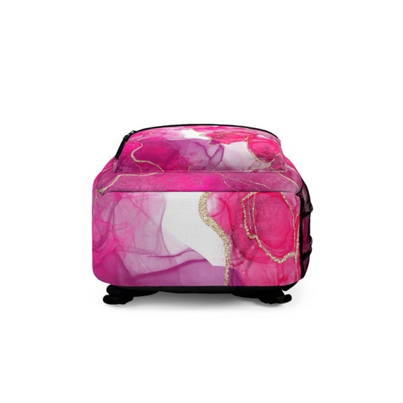 Unique Abstract Art Hot Pink Backpack | Hot Pink Backpack 