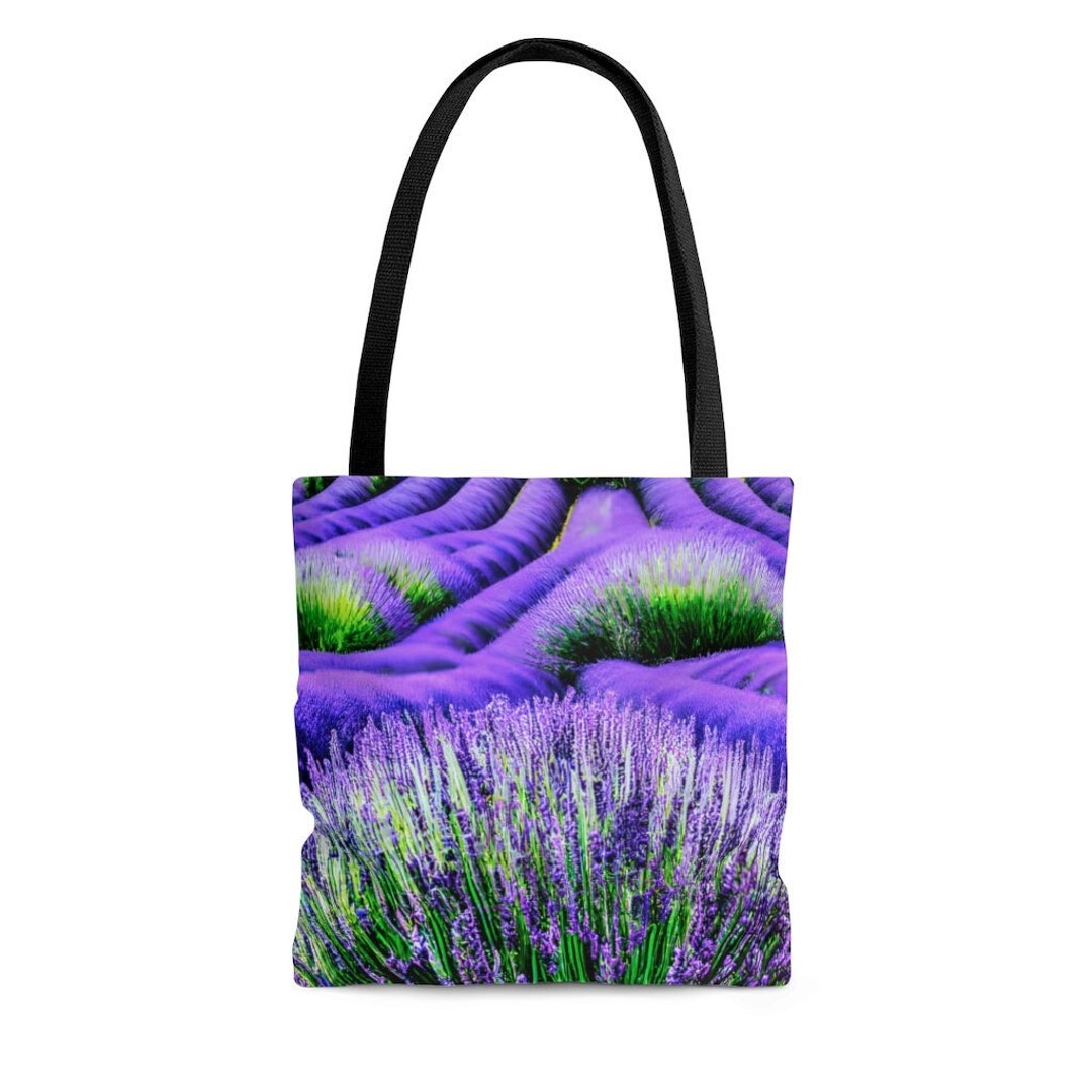 Tote Bag, Tote, Lavender Field Tote, Lavender Tote Bag, Lavender Tote, Purple Tote Bag, Purple ...