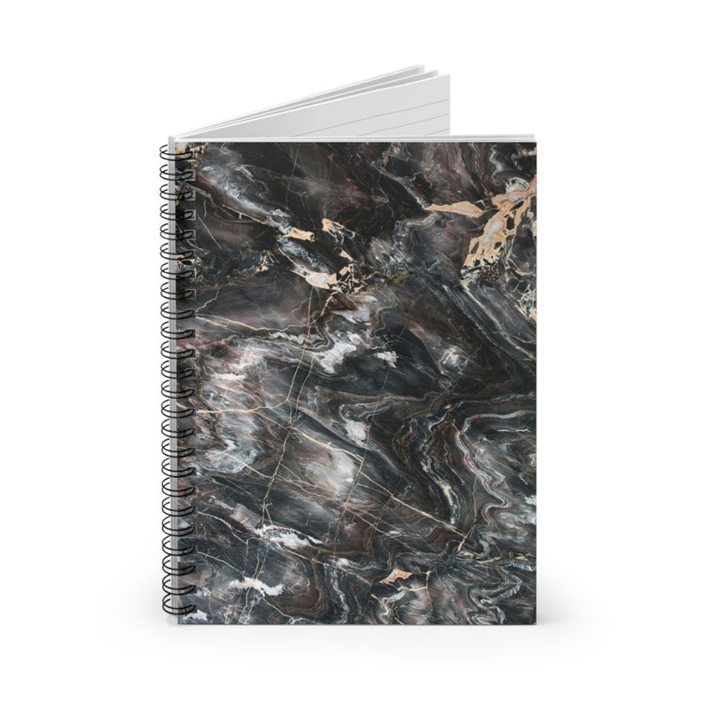 Note Book Marble Black Marble Notebook, Black Notebook, Marble Notebook, Agate Notebook ...