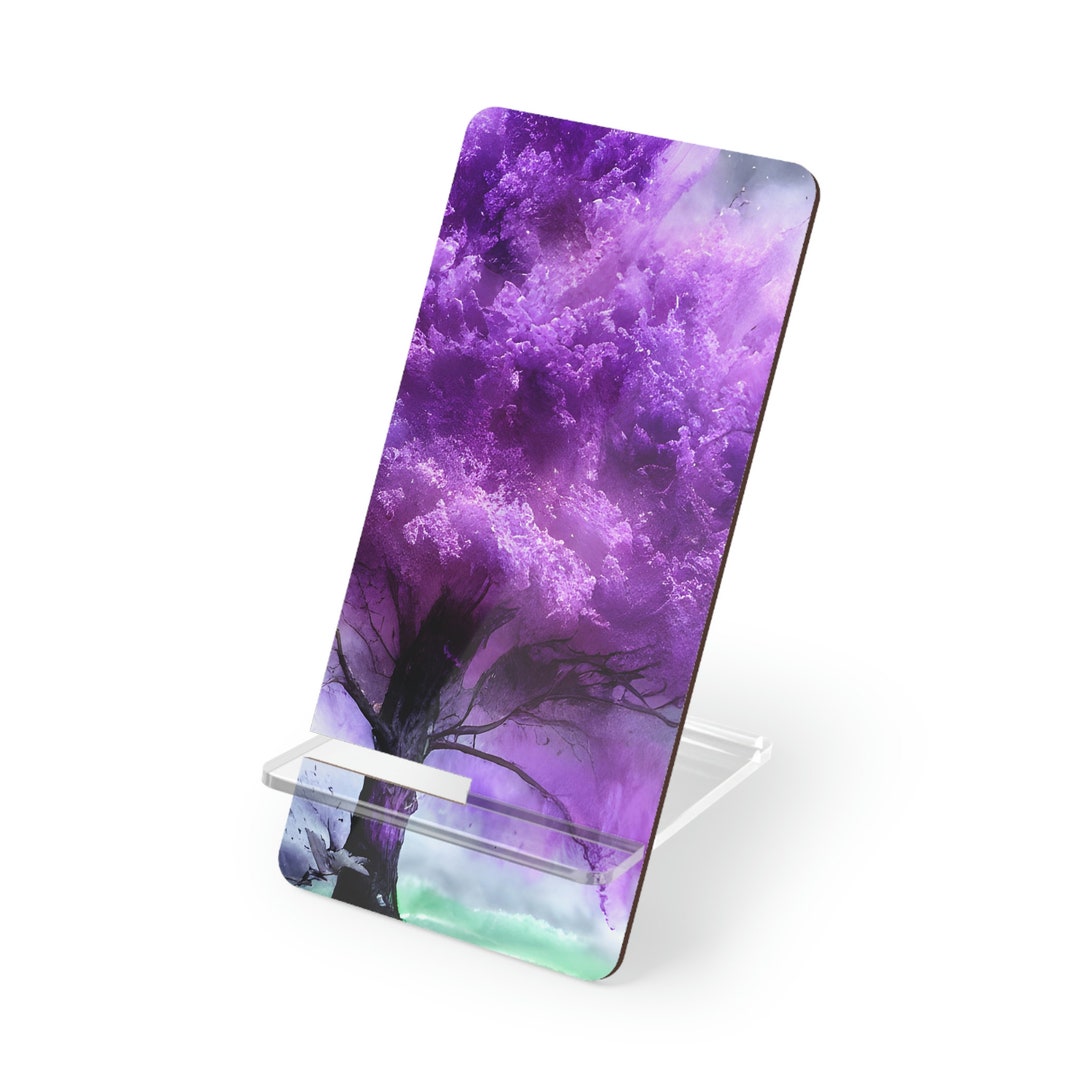 purple-tree-phone-stand-purple-tree-phone-holder-purple-phone-stand