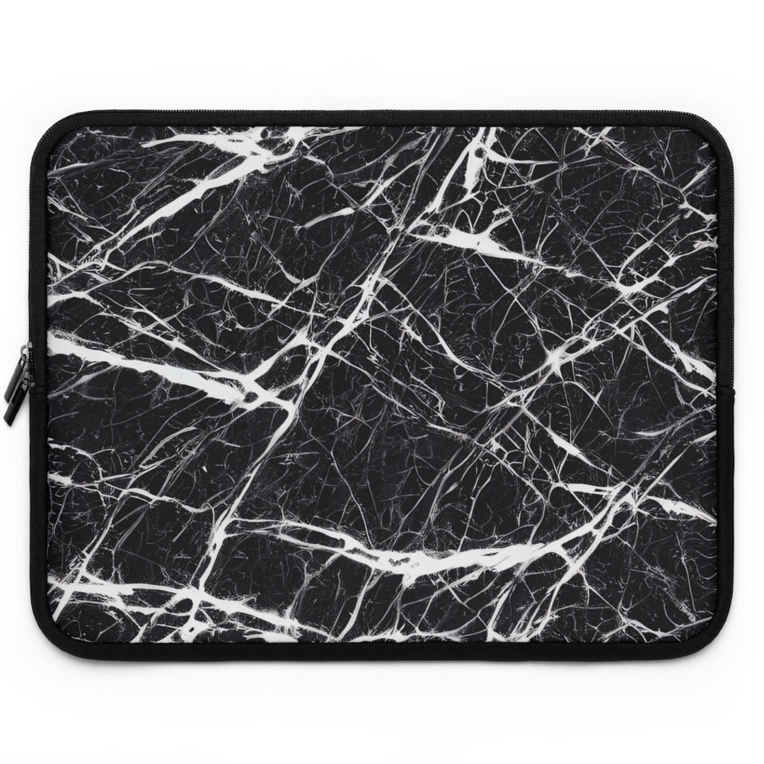 Black Marble Laptop Sleeve