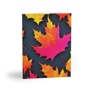 Cartes de vœux d’automne, Cartes de notes d’automne, Cartes de notes d’automne, Papeterie d’automne, Jeux de cartes de 8, 16, 24, Cartes d’automne