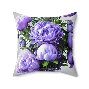 Lavender Peony Throw Pillow, Lavender Throw Pillow, Peony Throw Pillow, Peony Pillow, Lavender Pillow, Purple Throw Pillow