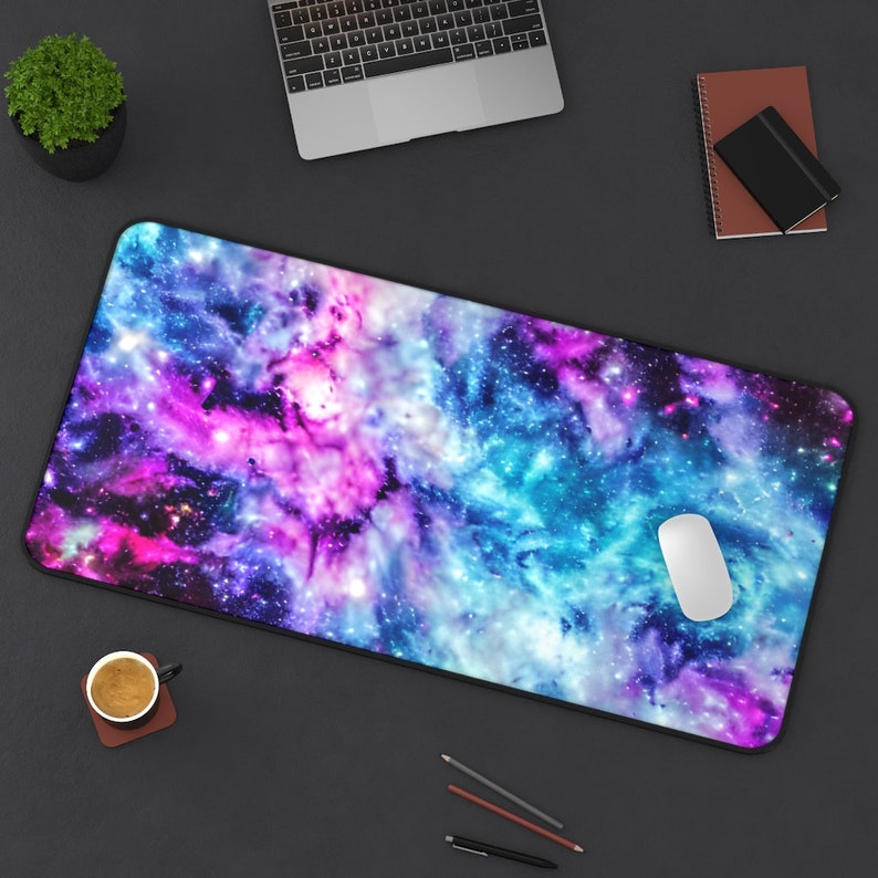 Galaxy Desk Mat, Turquoise Desk Mat, Purple Desk Mat, Space Desk Mat, Stars Desk Mat, Sky Desk Mat, Nebula Desk Mat image 10