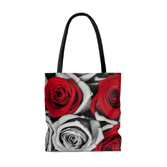 Tote Bag Tote Bag Rote Rosen Rote Tote Bag Rosen Tote Rote Tote Blumen Tote Blumen Tote Floral Tote Bag Floral Tote Bag Geschenke unter 20 Etsy