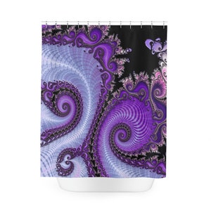 Shower Curtains, Purple Shower Curtain, Shower Curtain, Fractal Shower, Modern Shower, Abstract Shower, Art Shower Curtain