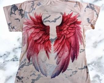 Tシャツ・カットソー [hug your skin] Angel wings top (3 color) Angel Wings T-shirt, Women's Angel Shirt, Women's T-shirt