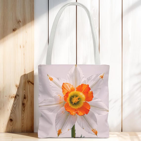 Narzisse Einkaufstasche, stilvolle Blumen-Einkaufstasche