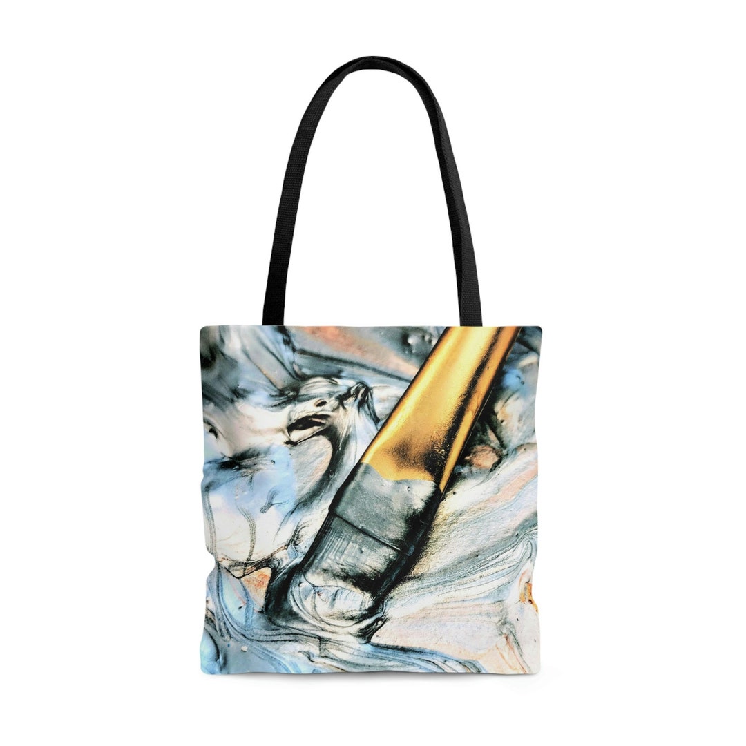 Paint Brush Tote Bag Artist Gift Silver Tote Everything Etsy