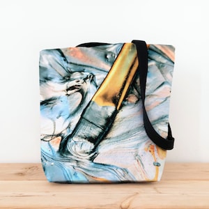 Sacola de pincel, sacola de arte original, bolsa de ombro, sacola de compras, presente de artista, presente de artista, presente para artista, sacola de pintura