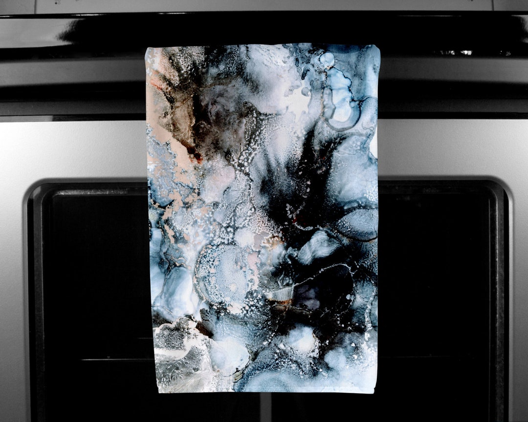 Black White Kitchen Towel, Black White Tea Towel, Black White Towel