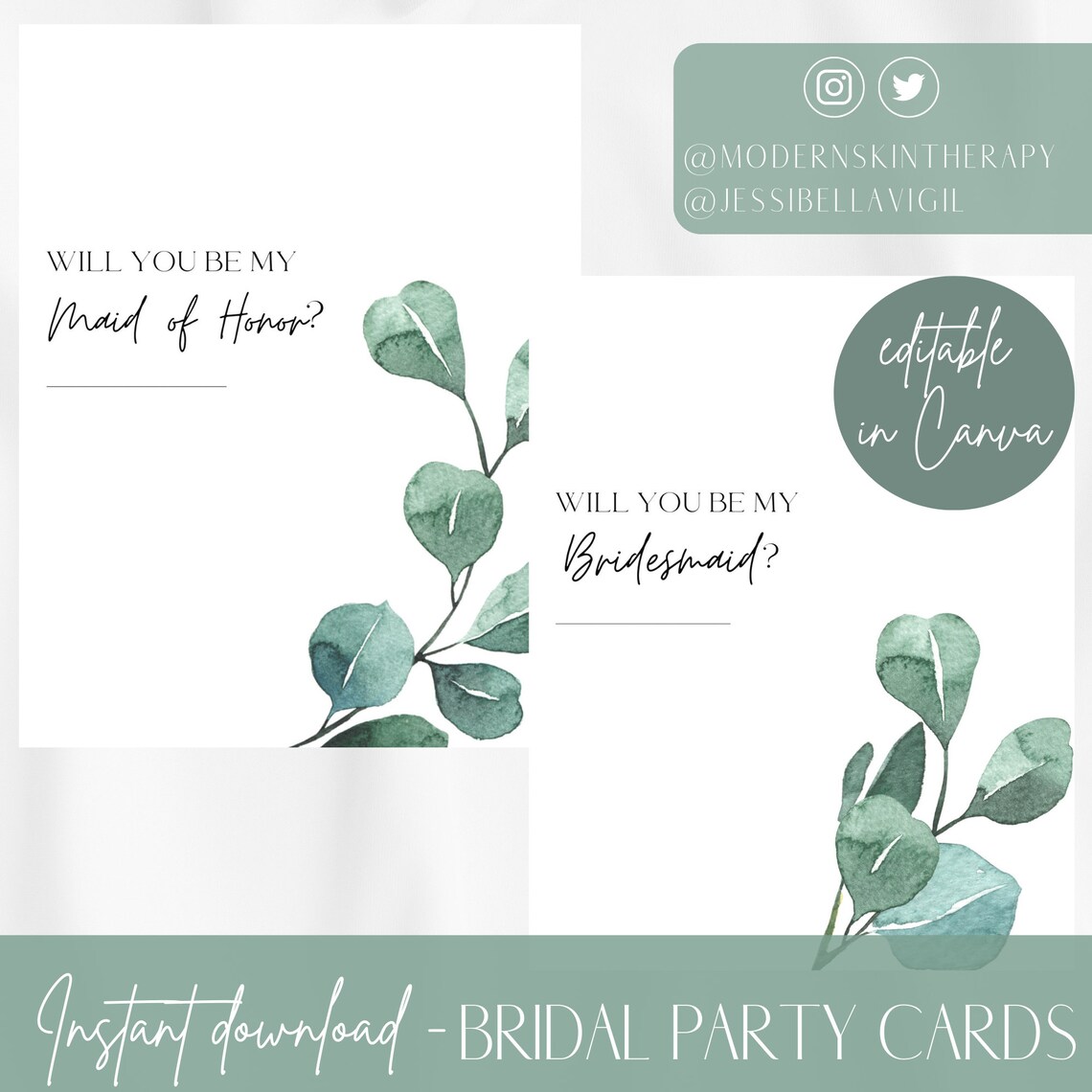 Editable Bridesmaid Proposal Template Will You Be My Maid of Etsy