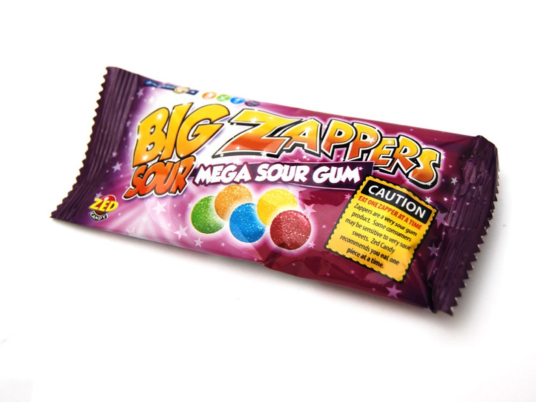 Zed Candy Big Sour Mega Zappers Vegan Bubble Gum Sweets Retro Gluten Free Etsy