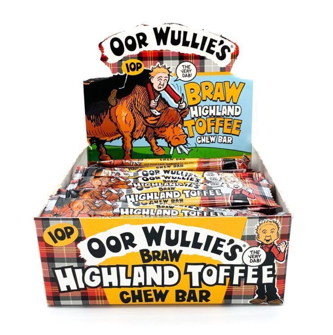 Oor Wullies Braw Highland Toffee Chew Bars Vegetarian Gift Sweets 5 12