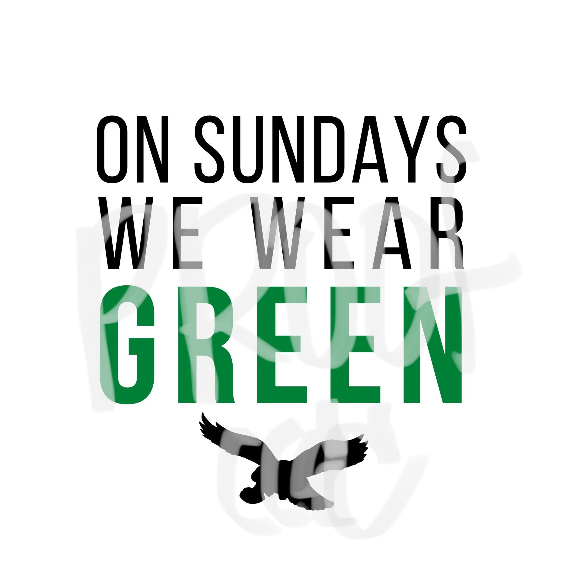 On Sundays We Wear Green Digital PNG File Only Etsy