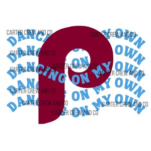 Dancing on my own - Phillies - Philly - Baseball - Spring Training - Philadelphia - Digitaler Download - Niedlich - SVG PNG - Wellig - Retro Farben