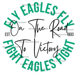 Fight Song - Trendy - Philly - Philadelphia - Football - Kelly Green - Fly Eagles - Digital File SVG PNG