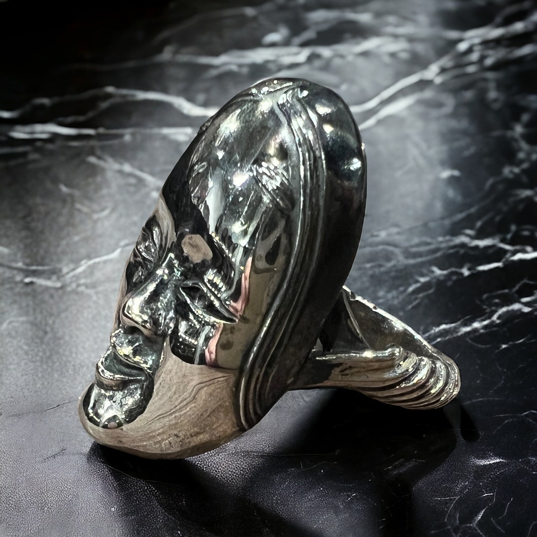 Nilgrave Rogi Ring Noh Mask Traditional Japanese Art for Men Staring ...