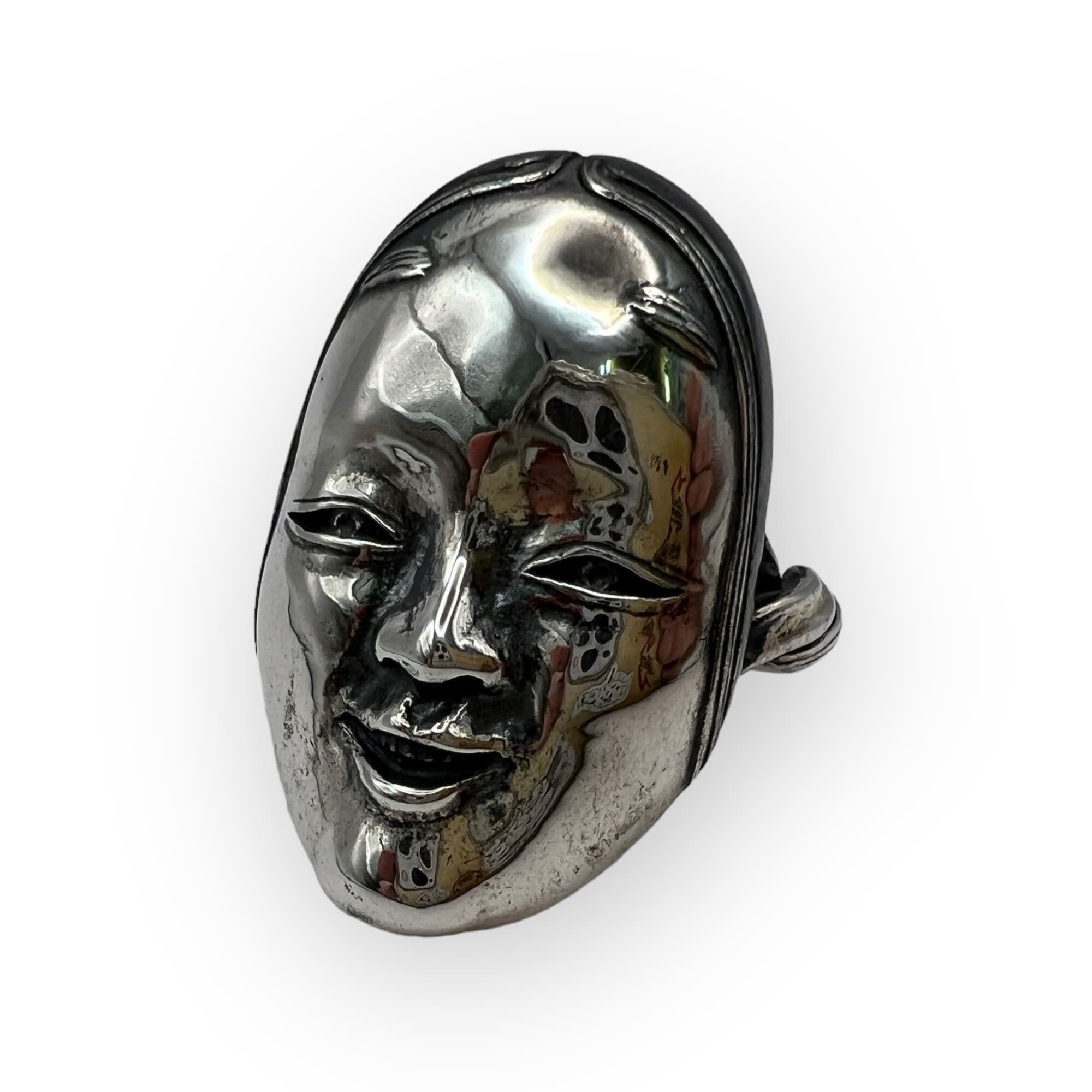 Nilgrave Rogi Ring Noh Mask Traditional Japanese Art for Men Staring ...
