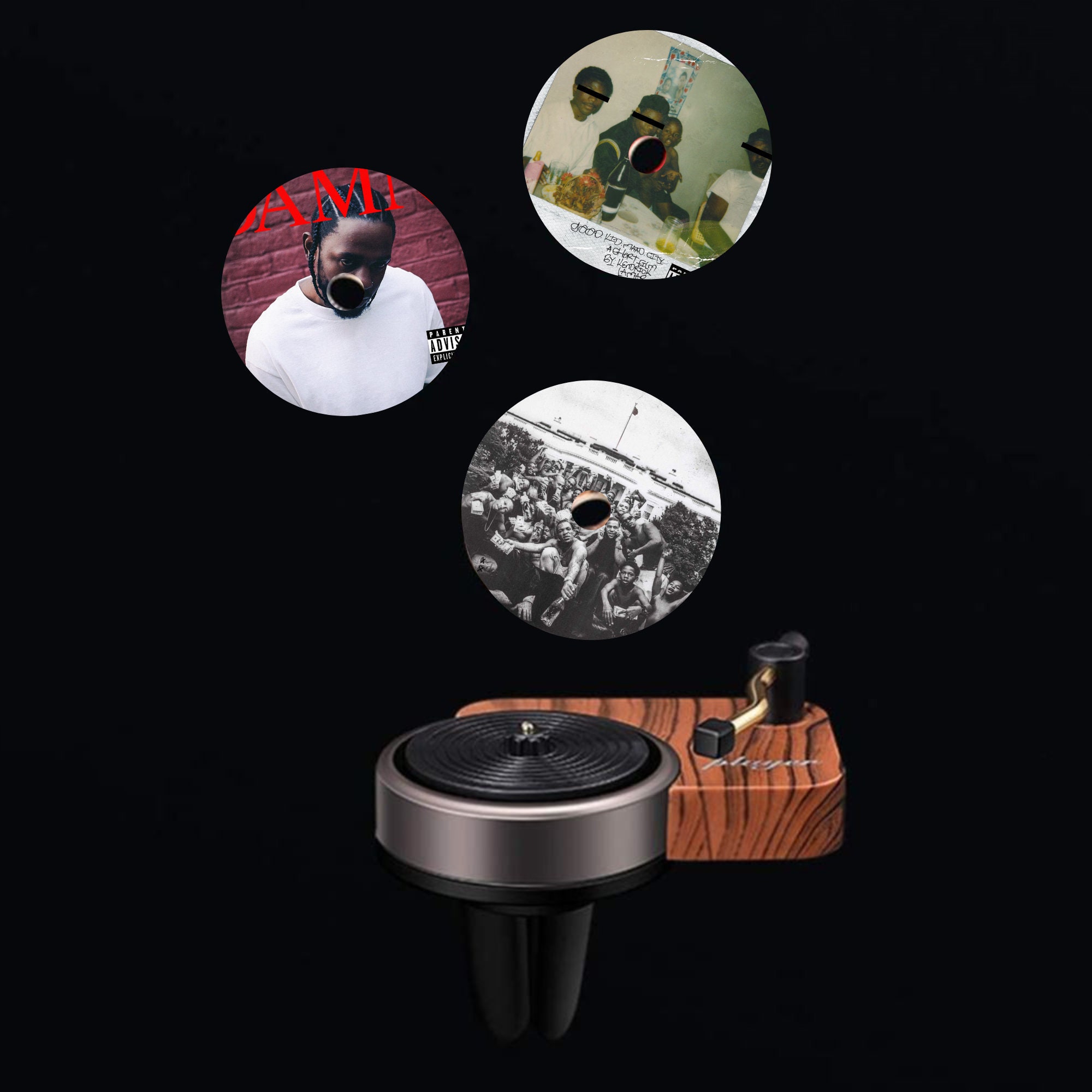 Custom Rap Stars Car Air Freshener, Turntable Freshener, Car Vent Clip Perfume Diffusers, Mini