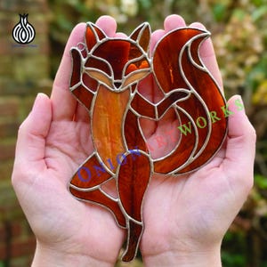 Fox Yoga Stained Glass Pattern, Meditation Fox Suncatcher Template, Balance Pose Fox PDF, Mindfulness Decor, Digital Download