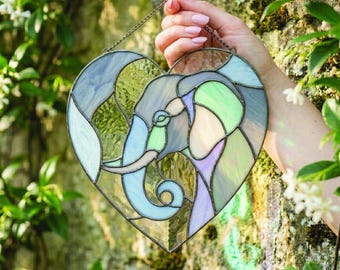 Elephant stained glass pattern - Etsy 日本