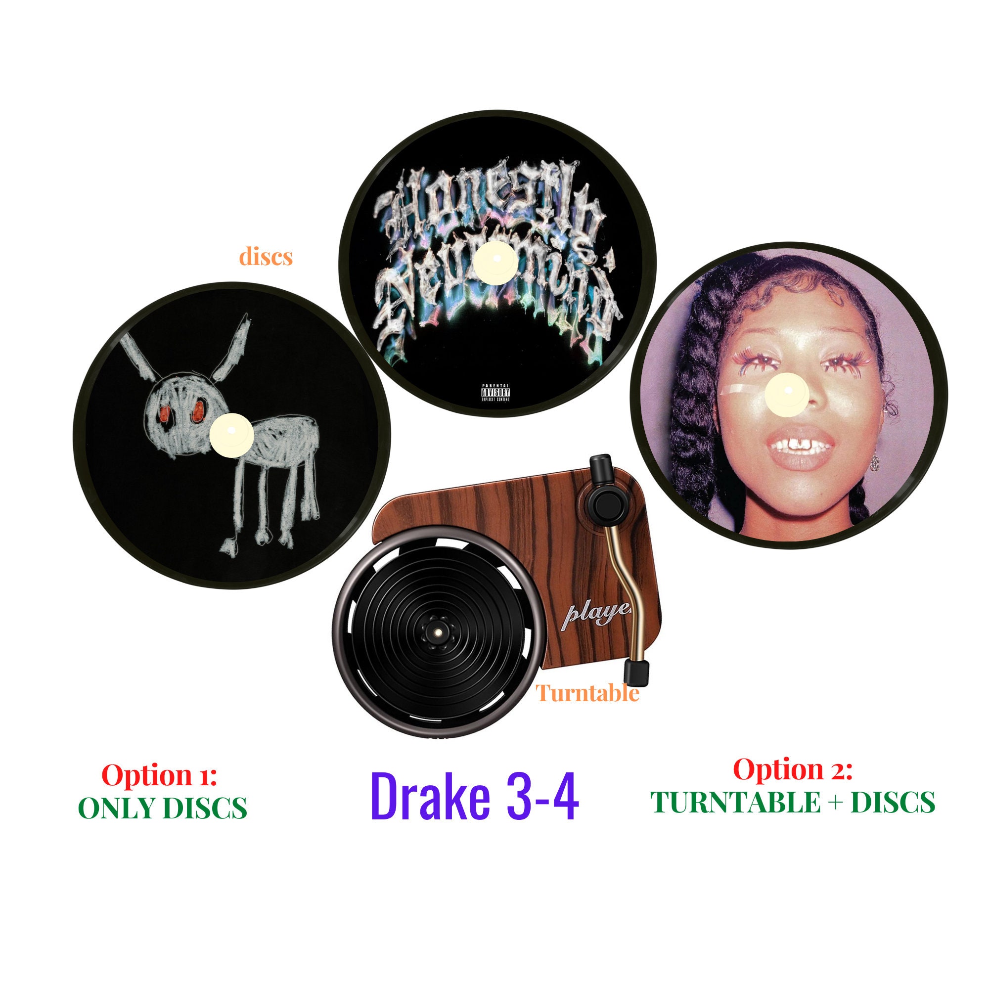 Custom Hip Hop Car Air Freshener, Turntable Car Freshener, Car Vent