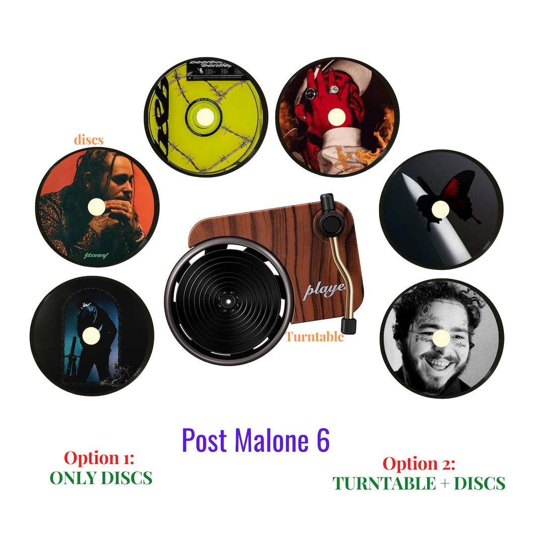 Car Air Freshener, Post Malone Air Freshener, Turntbale Car Vent Clip Perfume Diffusers, Mini