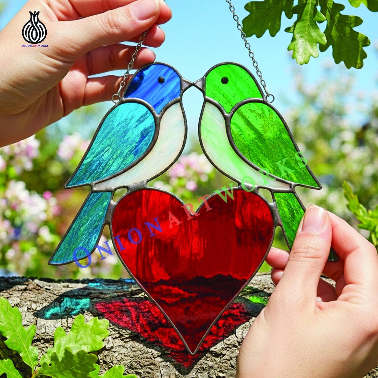 Glass Love Birds - Etsy